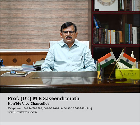 Office of the Vice Chancellor - Kerala Veterinary and animal Sciences University Office of the Vice Chancellor - Kerala Veterinary and animal Sciences University